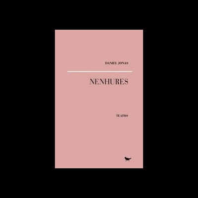 Capa de livro rosa claro com texto preto e logótipo de pássaro