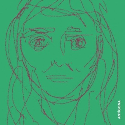 Capa verde de livro com desenho linear vermelho de rosto e texto branco