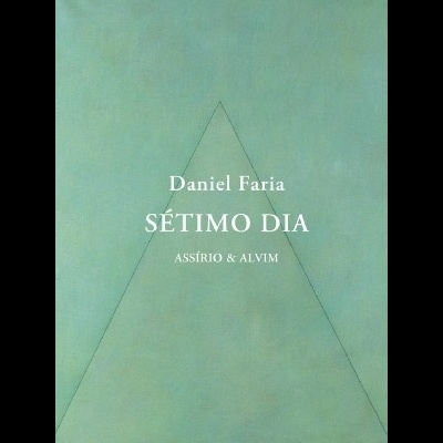 Capa de livro verde azulado com título SÉTIMO DIA e autor Daniel Faria