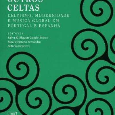 Capa verde com espirais negras e texto branco do livro 