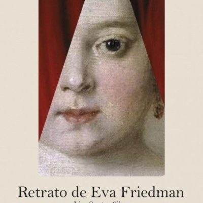 Capa de livro com retrato clássico de mulher e texto