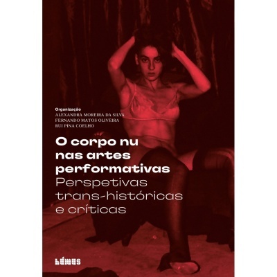 Capa de livro com imagem de mulher nua em tom vermelho e texto do título e organizadores