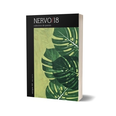 Livro NERV0/18 colectivo de poesia com capa de folhas verdes