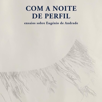 Capa de livro branco com texto azul e desenho de montanhas cinzentas