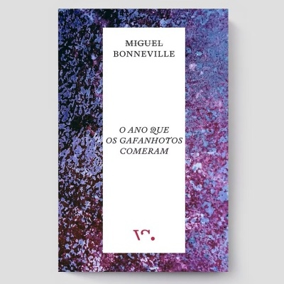 Capa de livro azul e roxa com texto branco no centro