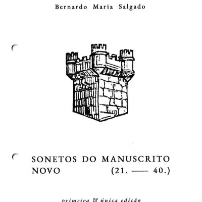 Capa de livro com título, autor e ilustração de torre de castelo em preto e branco