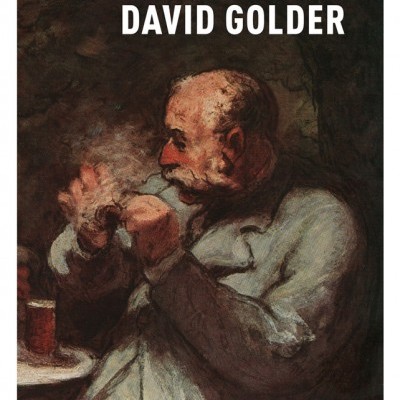 Capa de livro 'DAVID GOLDER' de Irene Nemirovsky com pintura de homem idoso a fumar cachimbo