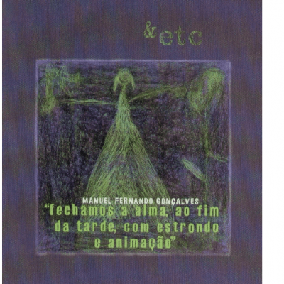 Capa de álbum com figura feminina abstrata e texto em verde sobre fundo roxo