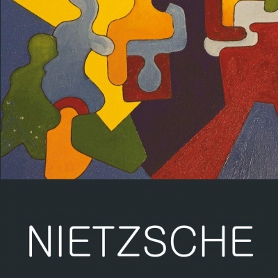 Capa de livro com formas abstratas coloridas e texto branco sobre fundo preto