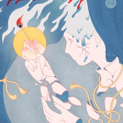 Ilustração estilizada de figura feminina com fósforo aceso e texto PENTÁCULO