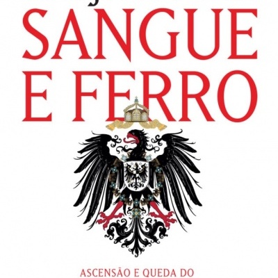 Capa do livro 'Sangue e Ferro' de Katja Hoyer com brasão do Império Alemão