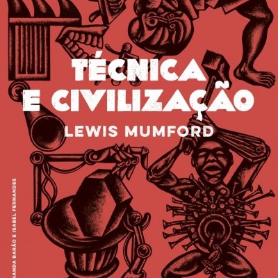 Capa de livro vermelha com título branco e ilustrações negras abstratas