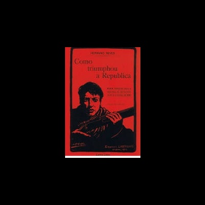 Capa de livro vermelha com ilustração e texto preto