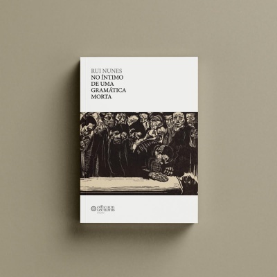 Livro branco com ilustração preta e título RUÍ NUNES NO ÍNTIMO DE UMA GRAMÁTICA MORTA