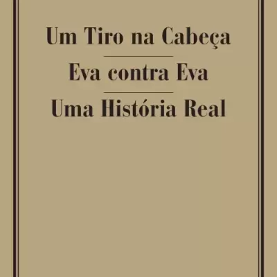 Capa de livro bege com texto em preto e moldura dupla preta.