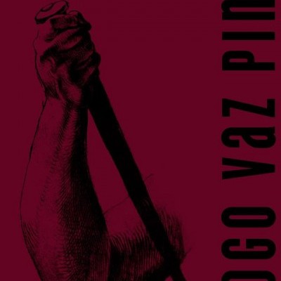 Ilustração de braço segurando bastão com texto 'ULTIMATO' e 'DIOGO VAZ PINTO' em fundo vermelho