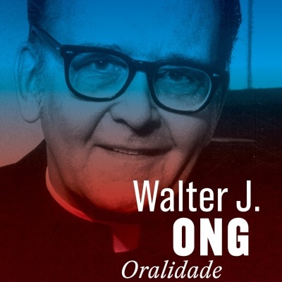 Capa de livro com figura de homem e texto Walter J. Ong Oralidade e Literacia