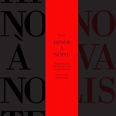 Capa de livro com fundo preto e faixa vermelha central com texto