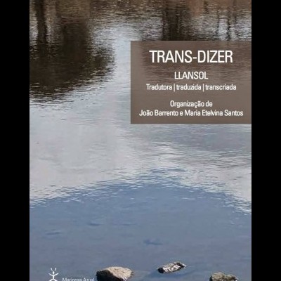 Capa do livro TRANS-DIZER LLANSOL com superfície de água e pedras