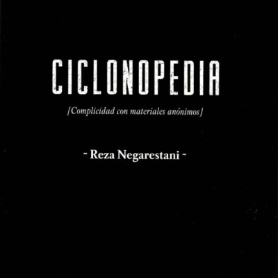 Capa preta do livro Ciclonopedia com texto branco