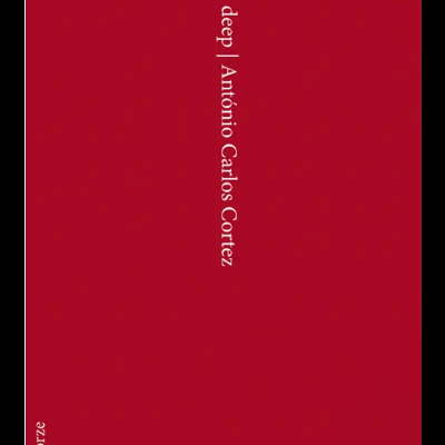 Capa de livro vermelha com texto branco vertical