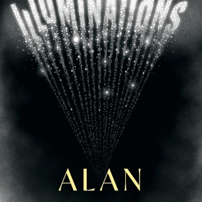 Capa de livro com título ILLUMINATIONS em luzes, autor ALAN MOORE, fundo escuro