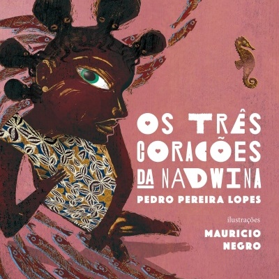 Capa de livro com ilustração de personagem e texto em fundo rosa