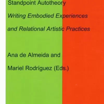 Capa de livro com cores verde e laranja e texto em preto