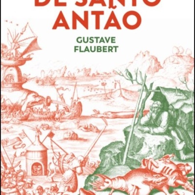 Capa de livro 'A TENTAÇÃO DE SANTO ANTÃO' com ilustração histórica