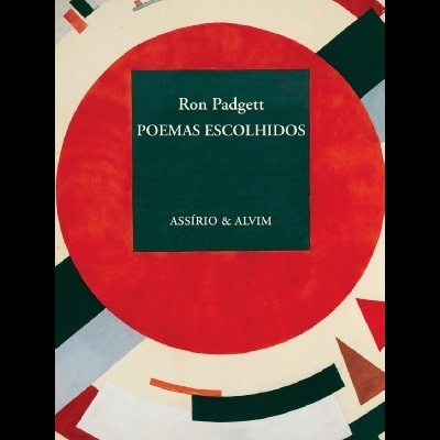 Capa de livro 'Poemas Escolhidos' de Ron Padgett com padrão abstrato colorido