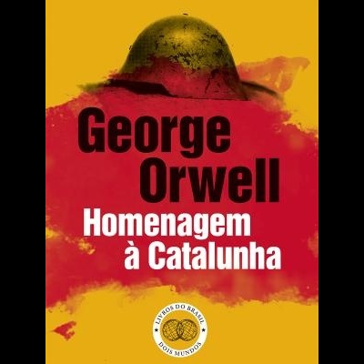capa de livro amarelo e vermelho com capacete militar e texto