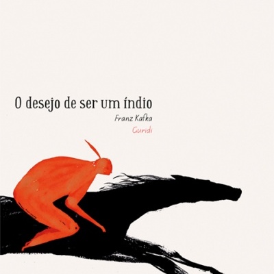 Capa de livro com figura vermelha montada num cavalo preto e texto em português.