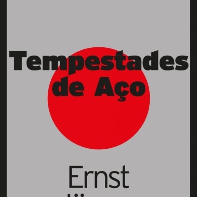 Capa do livro Tempestades de Aço com círculo vermelho e texto preto