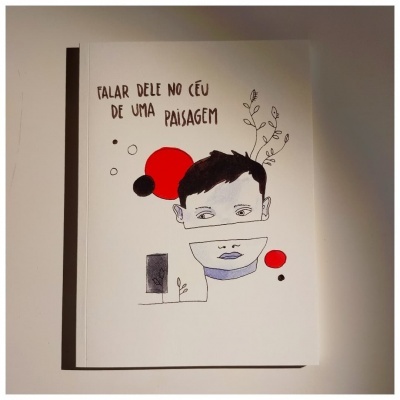 Capa de livro com ilustração abstrata e texto em português