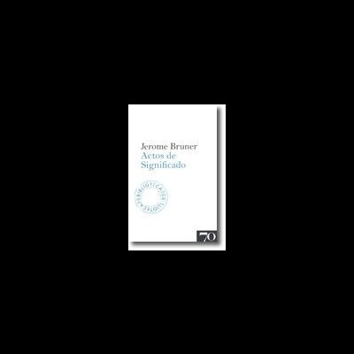 Livro 'Actos de Significado' de Jerome Bruner com capa branca e texto azul e preto