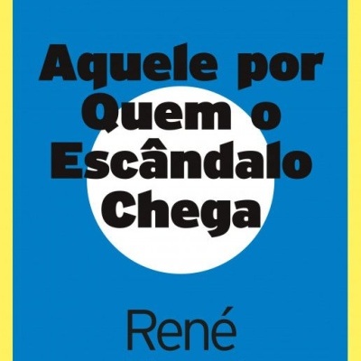 Capa de livro azul com texto em preto e círculo branco ao centro
