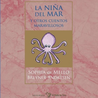 Capa de livro rosa com polvo roxo e texto em espanhol