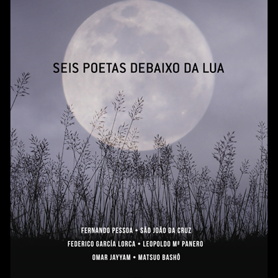 Capa de livro com lua cheia e plantas, título e autor