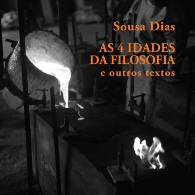 Capa de livro com título laranja e imagem a preto e branco de fundição com metal e chama.