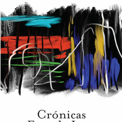 Capa do livro Crónicas Fora de Jogo de Patrícia Portela com arte abstrata colorida