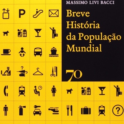 Livro com capa amarela e preta, título em amarelo e branco e vários ícones pretos em fundo amarelo.