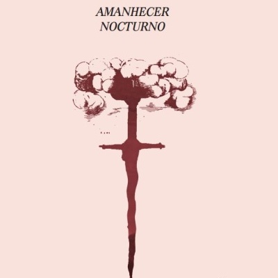 Capa de livro 'Amanhecer Nocturno' com ilustração abstrata e texto preto