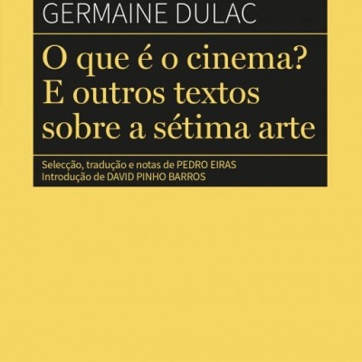 Capa amarela de livro com texto em preto e amarelo sobre cinema