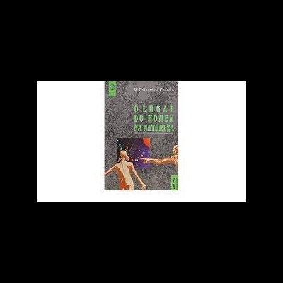 Capa de livro O LUGAR DO HOMEM NA NATUREZA com ilustrações de figuras humanas