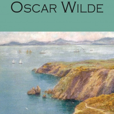 Capa de livro com título THE COLLECTED POEMS OF OSCAR WILDE e paisagem marítima