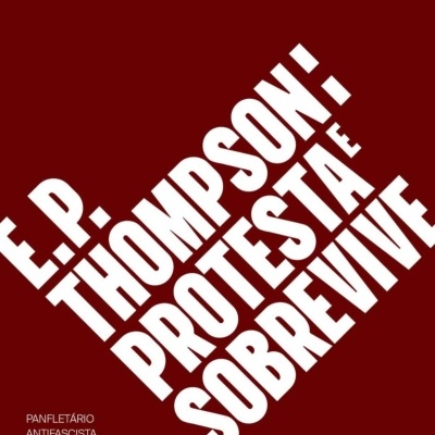 Capa vermelha de livro com texto branco em diagonal