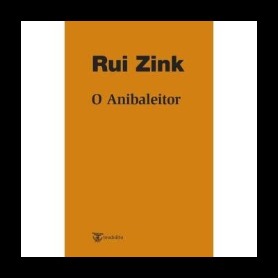 Capa do livro 'O Anibaleitor' de Rui Zink, fundo laranja com texto preto.