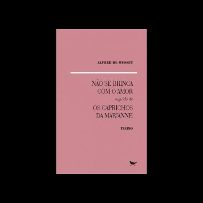 Capa de livro rosa com texto preto de título e autor.