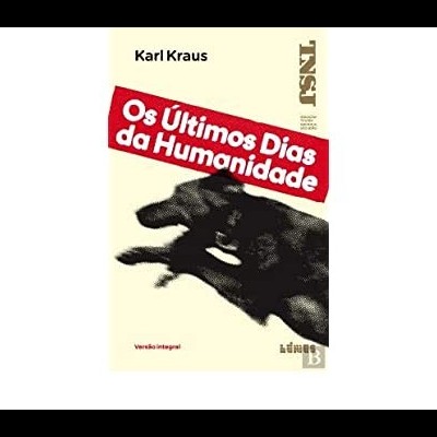 Capa do livro Os Últimos Dias da Humanidade de Karl Kraus com ilustração de cão