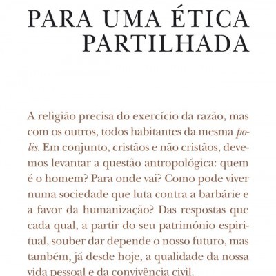 Capa do livro Para Uma Ética Partilhada de Enzo Bianchi com texto e logotipo da editora